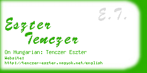 eszter tenczer business card